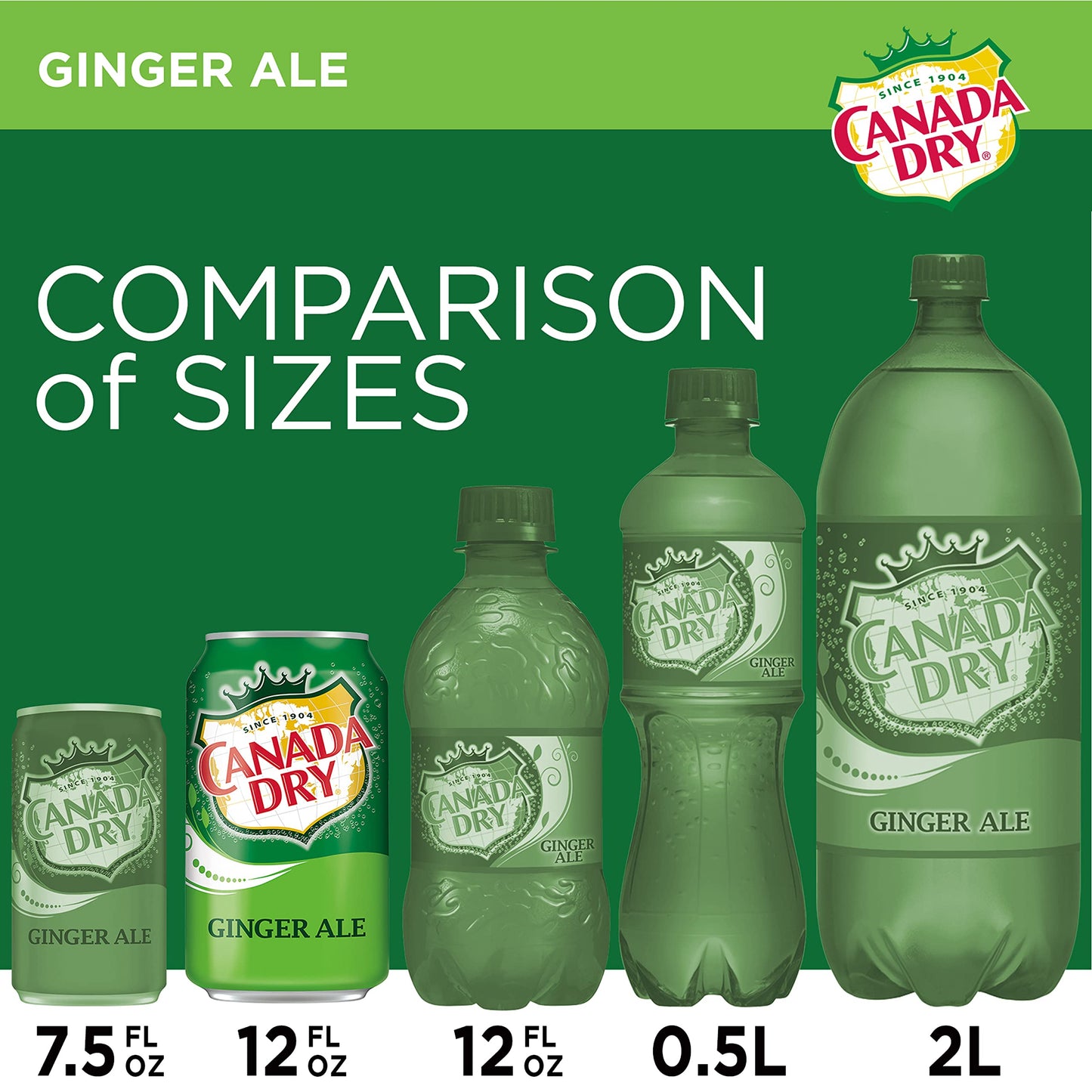 Canada Dry Zero Sugar Ginger Ale Soda, 12 fl oz cans (Pack of 12)