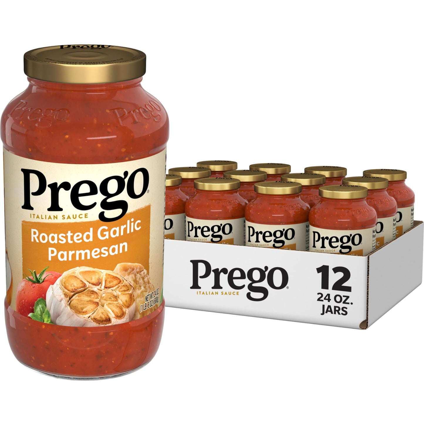 Prego Chunky Tomato with Garlic and Onion Pasta Sauce, 24 Oz Jar