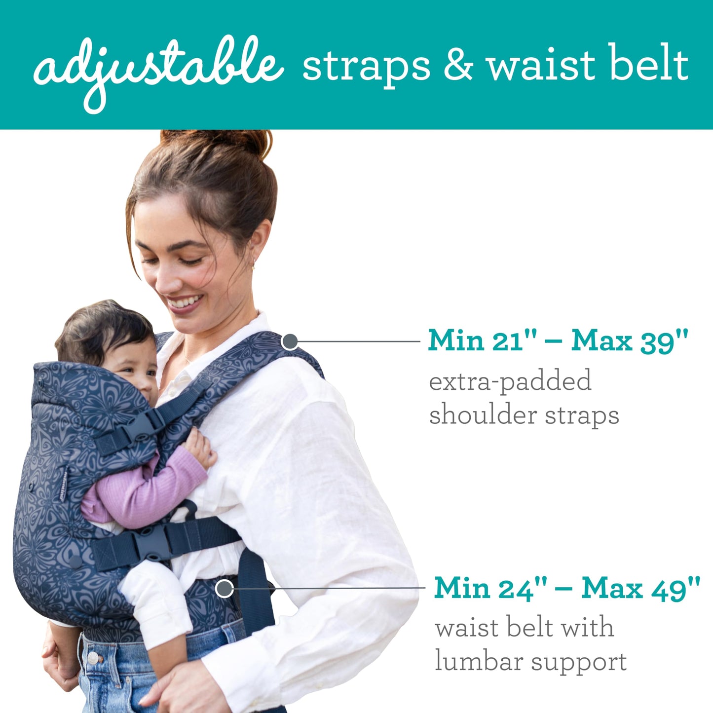 Infantino Flip Advanced 4-in-1 Carrier - Ergonomic, convertible, face-in and face-out front and back carry for newborns and older babies 8-32 lbs