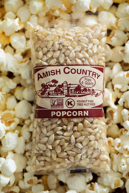 Amish Country Popcorn - Baby White (6 Pound Bag) - Small & Tender Popcorn - Old Fashioned And Delicious with Recipe Guide