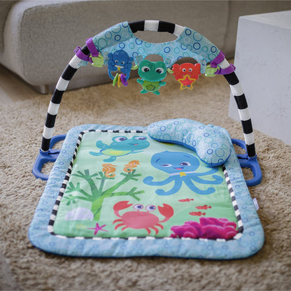 Baby Einstein 4-in-1 Kickin' Tunes Music and Language Play Gym and Piano Tummy Time Activity Mat