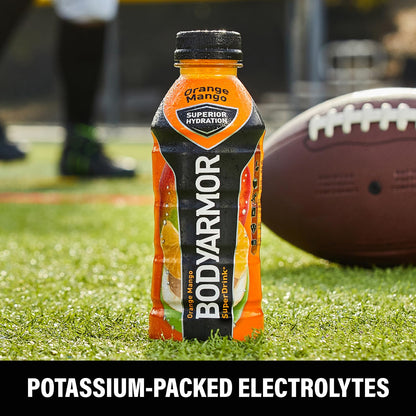 BODYARMOR Sports Drink Sports Beverage, Strawberry Banana, Coconut Water Hydration, Natural Flavors With Vitamins, Potassium-Packed Electrolytes, Perfect For Athletes, 12 Fl Oz (Pack of 8)