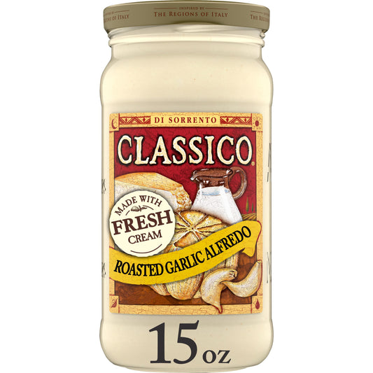 Classico Roasted Garlic Alfredo Pasta Sauce (15 oz Jar)