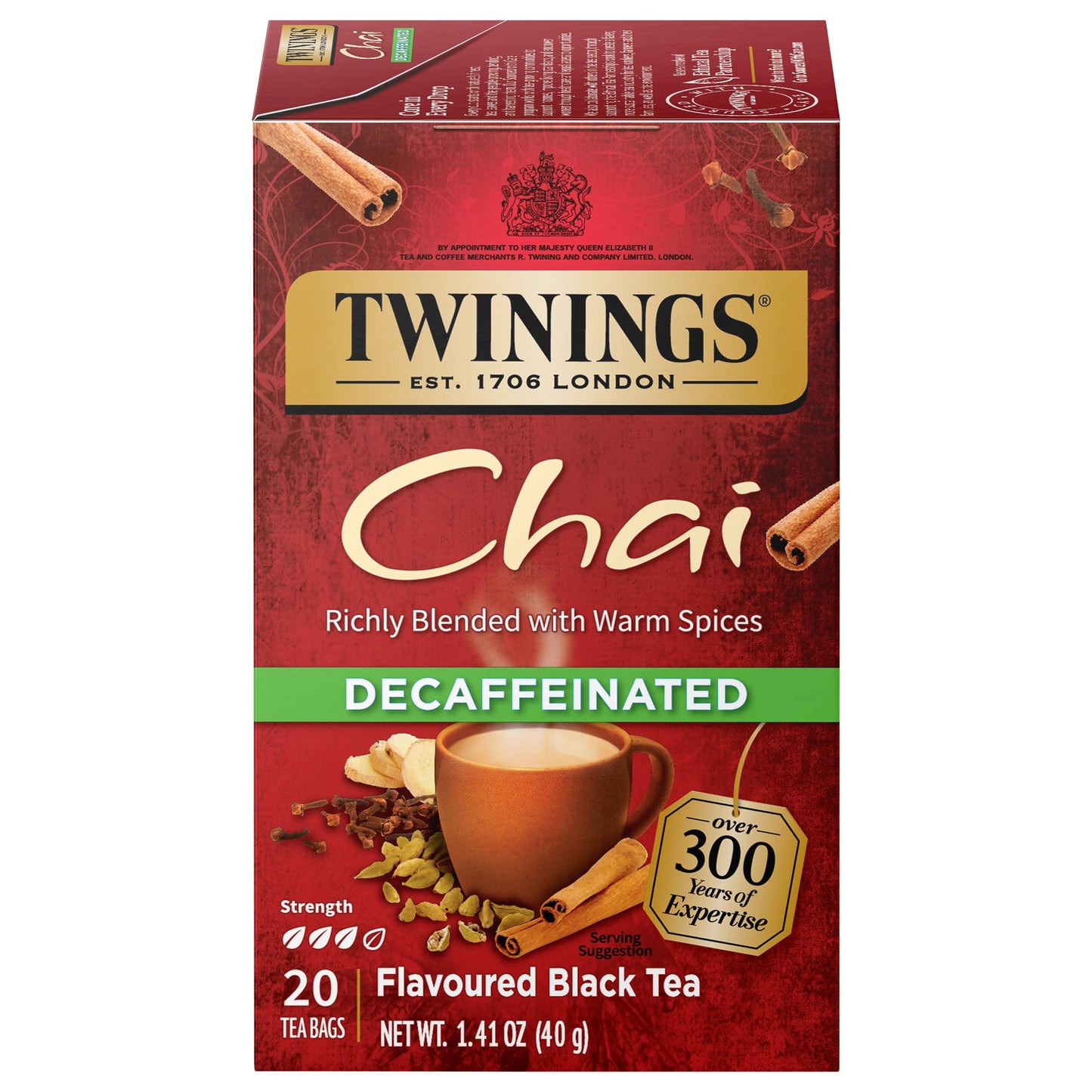 Twinings English Breakfast Black Tea, 100 Individually Wrapped Tea Bags, Smooth, Flavourful, Robust, Caffeinated, Enjoy Hot or Iced