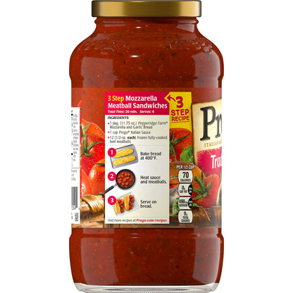 Prego Chunky Tomato with Garlic and Onion Pasta Sauce, 24 Oz Jar