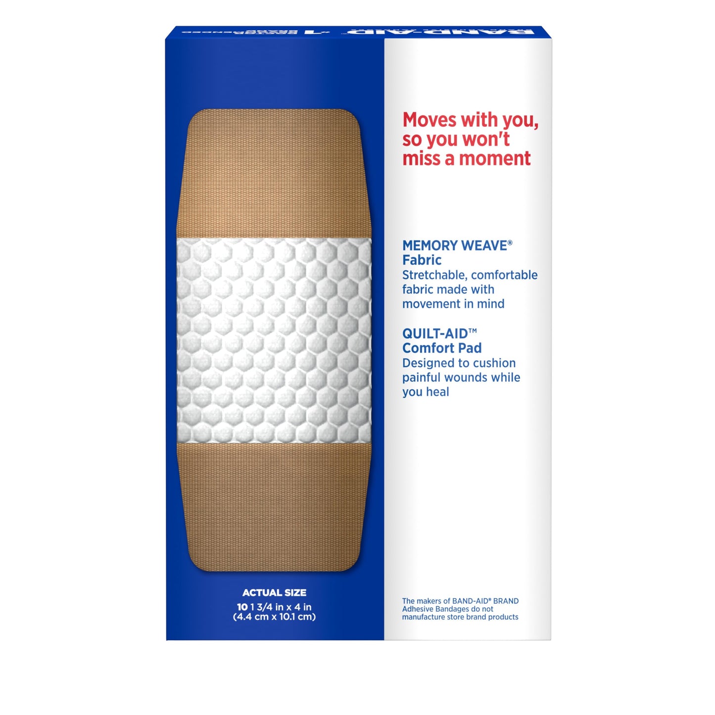 Band-Aid Brand Flexible Fabric Adhesive Bandages for Wound Care and First Aid, All One Size, 100 Count