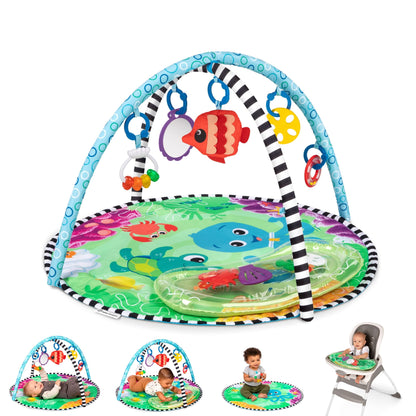 Baby Einstein 4-in-1 Kickin' Tunes Music and Language Play Gym and Piano Tummy Time Activity Mat