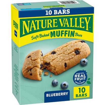 Nature Valley Soft-Baked Muffin Bars, Chocolate Chip, Snack Bars, 10 ct