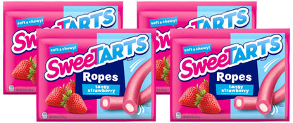 SweeTARTS Ropes, Candy, Twisted Rainbow Punch, Soft and Chewy, Back to School Sweet Treat, 9 oz