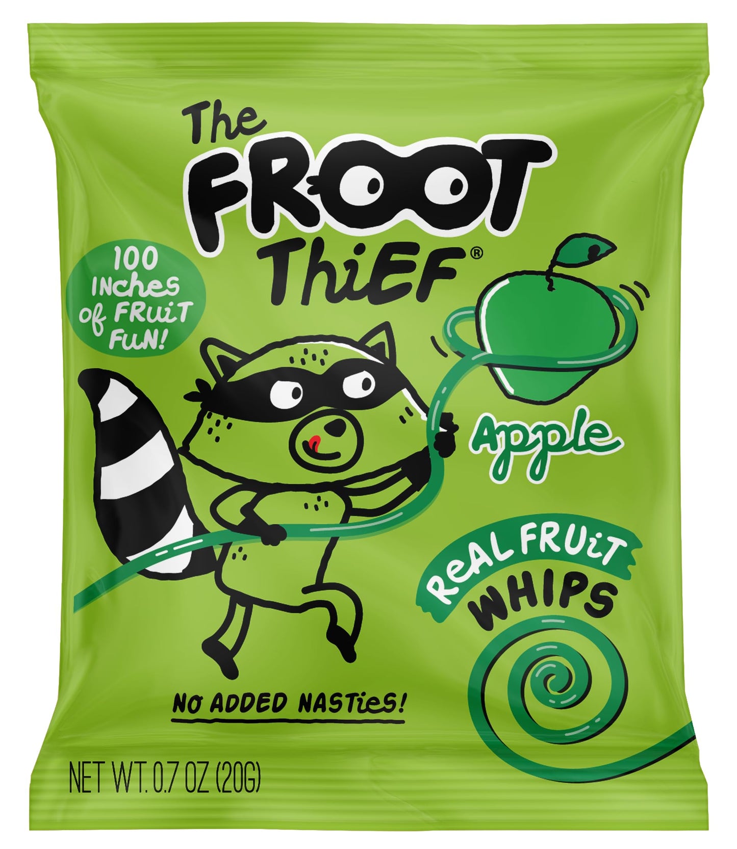 The FROOT Thief Real Fruit Snack Whips Strawberry Flavor, Nut Free, 100% Natural, Gluten-Free, Non-GMO, No Artificial Colors or Flavors, Pack of 5