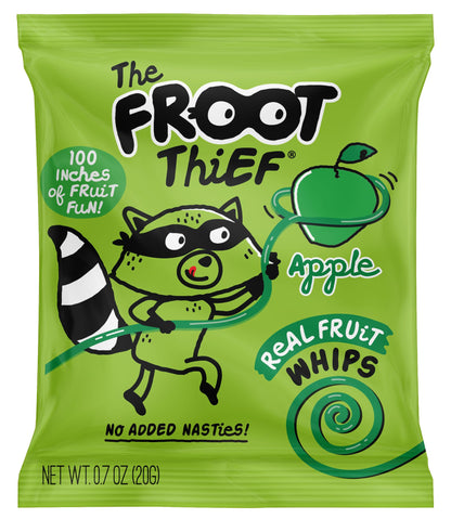 The FROOT Thief Real Fruit Snack Whips Strawberry Flavor, Nut Free, 100% Natural, Gluten-Free, Non-GMO, No Artificial Colors or Flavors, Pack of 5