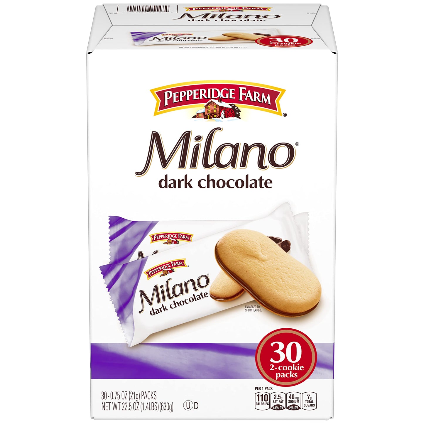 Pepperidge Farm Milano Milk Chocolate Cookies, 6 OZ Bag (15 Cookies)