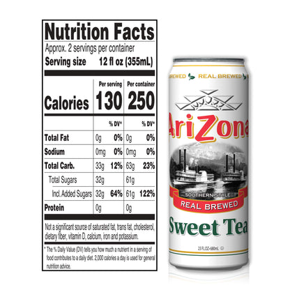 AriZona Green Tea with Ginseng and Honey - Big Can, 22 Fl Oz (Pack of 24)