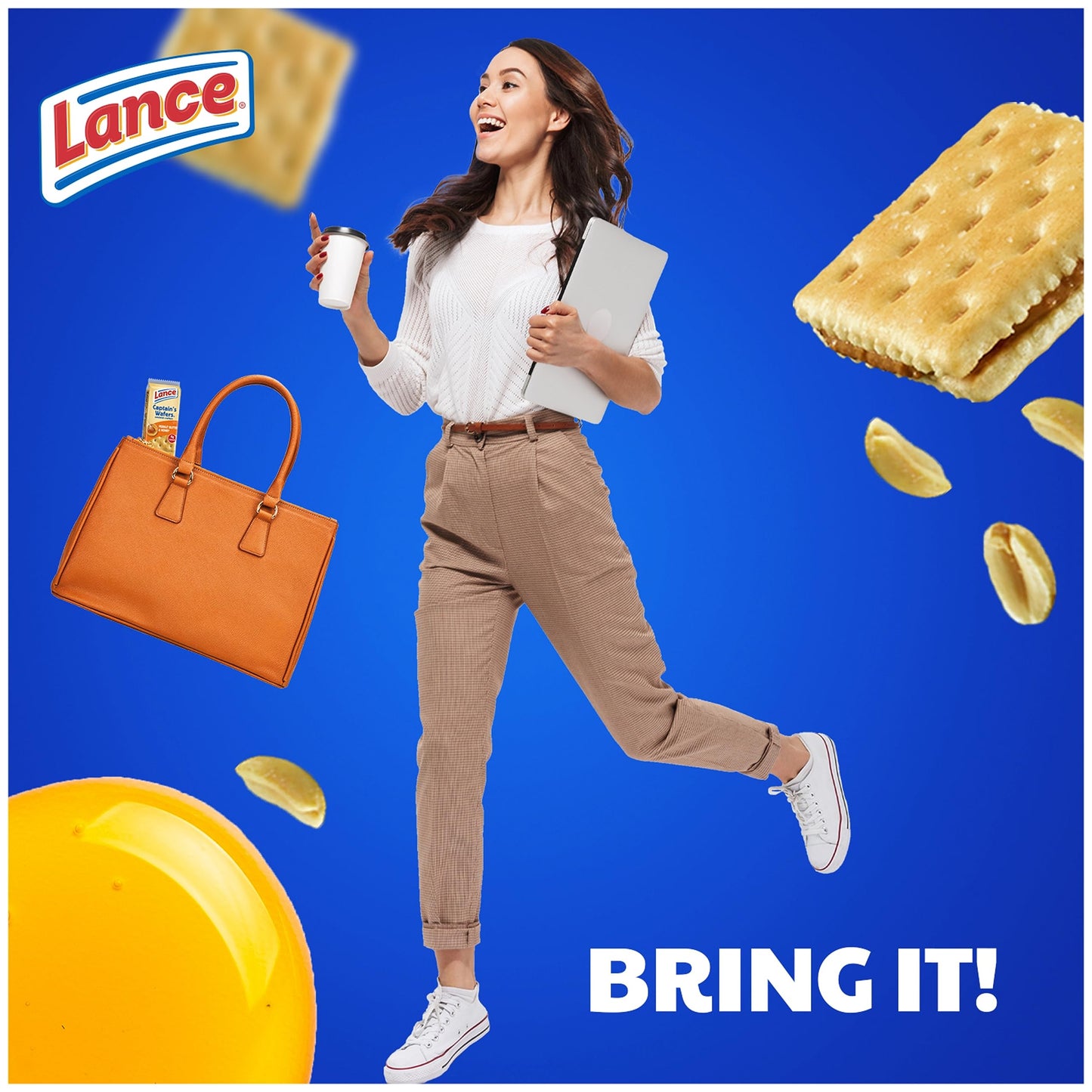 Lance Sandwich Crackers, Captain's Wafer Grilled Cheese, 10 Individual Packs, 6 Sandwiches Each