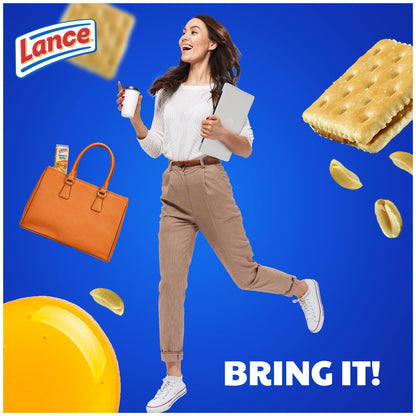 Lance Sandwich Crackers, Captain's Wafer Grilled Cheese, 10 Individual Packs, 6 Sandwiches Each