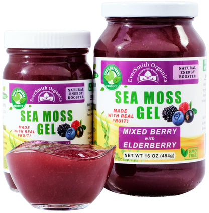 Wildcrafted Irish Sea Moss Gel | Made in USA | Rich in Vitamins & Minerals | Sea Moss Gel Organic Raw | Nutritional Supplement | Mango Pineapple (16 oz)