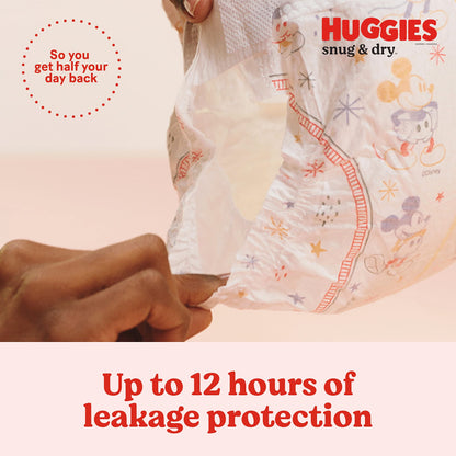 Huggies Size 2 Diapers, Snug & Dry Baby Diapers, Size 2 (12-18 lbs), 100 Count, Packaging May Vary