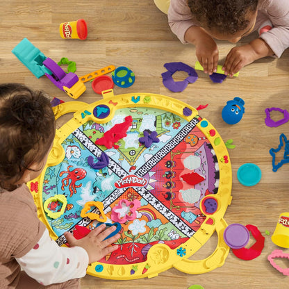 Play-Doh Fold & Go Playmat Starter Set with 19 Accessories, Preschool Toys for 3 Year Old Girls & Boys & Up, Kids Arts & Crafts