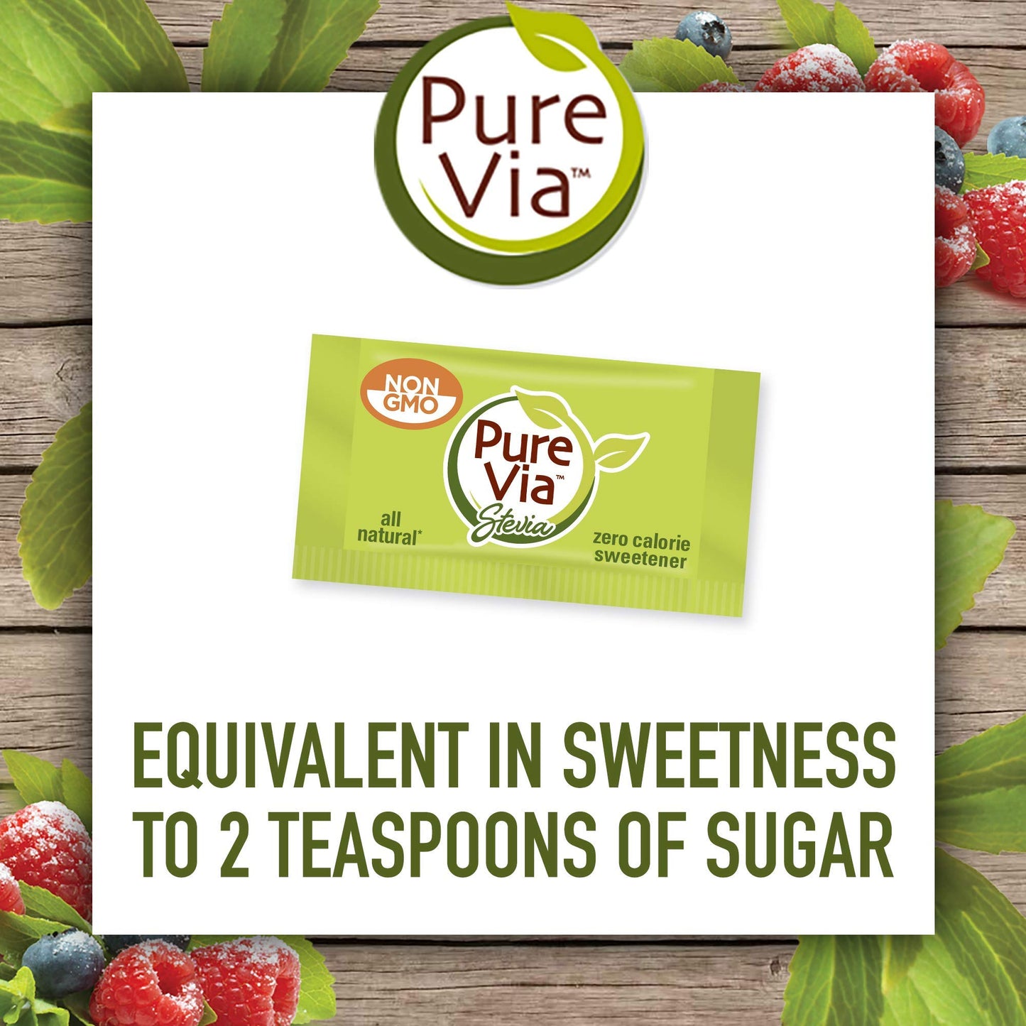 Pure Via Stevia Sweetener 28.2oz (800 packets)