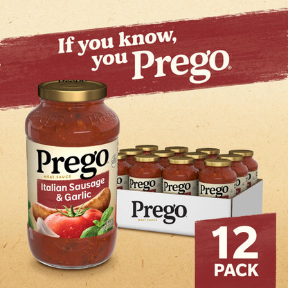 Prego Chunky Tomato with Garlic and Onion Pasta Sauce, 24 Oz Jar