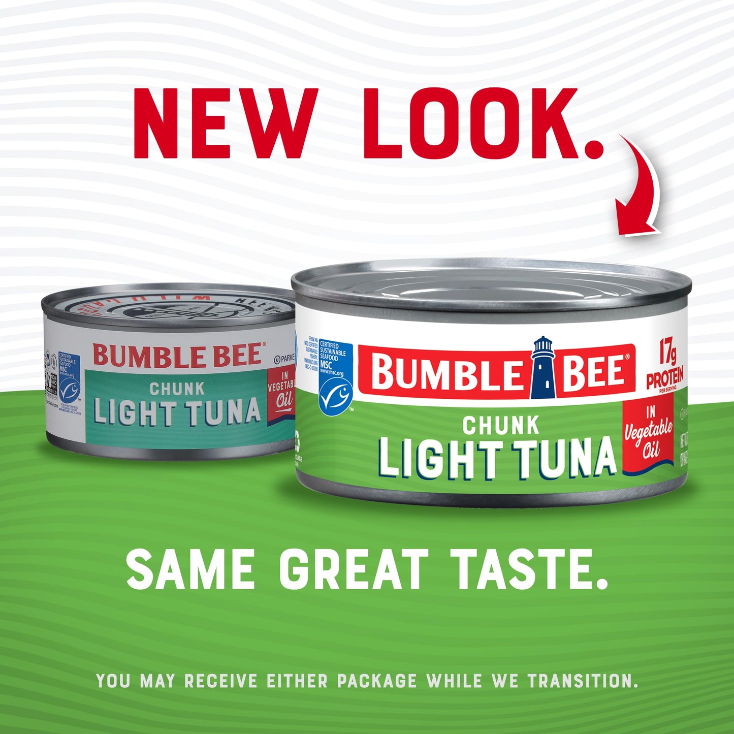 Bumble Bee Chunk Light Tuna In Water, 5 oz Cans (Pack of 24) - Wild Caught Skipjack Tuna - 23g Protein Per Serving - MSC Certified Sustainable Seafood, Non-GMO, Gluten Free, Kosher