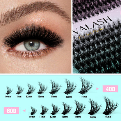 VAVALASH DIY Lash Extension Kit 280 Clusters Individual Lashes Kit 30D 40D 0.07D-10-16mm Lash Clusters, Lash Bond and Seal, Lash Tweezer for DIY Eyelash Extension at Home（Kit-30D+40D-0.07D-10-16MIX）