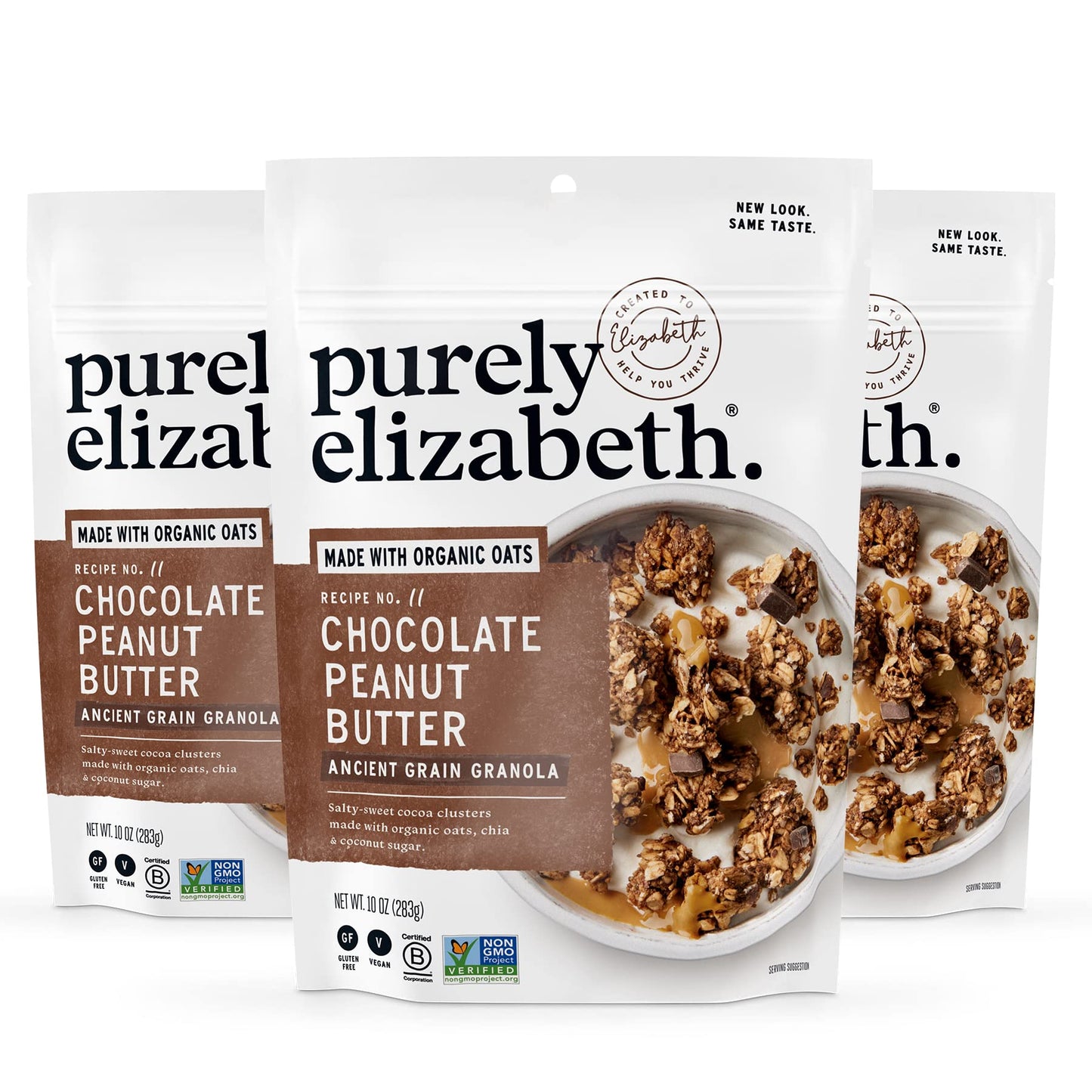 Purely Elizabeth Organic Original, Ancient Grain Granola, Gluten-Free, Non-GMO (3 Ct, 12oz Bags)