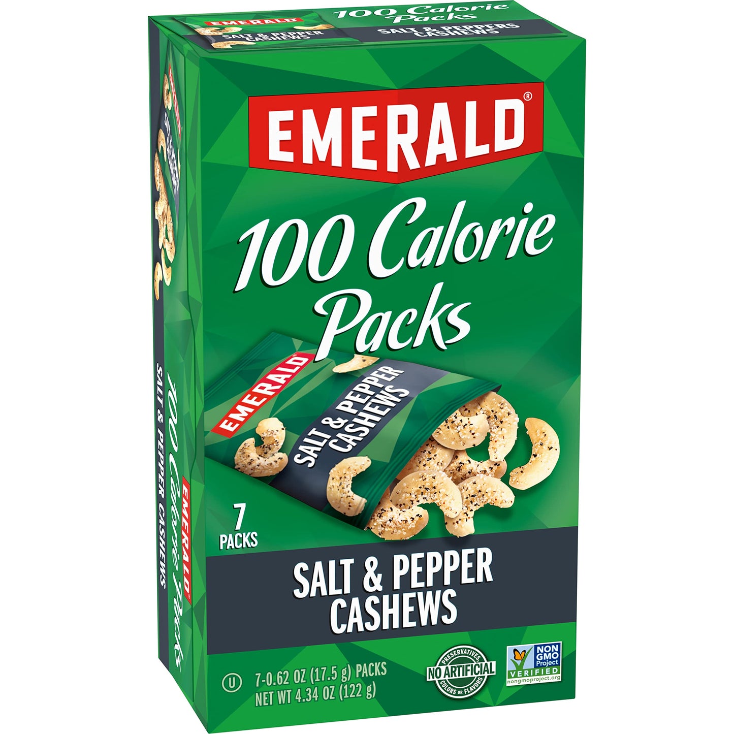 Emerald Nuts Mixed Nuts Variety Pack 18ct (1-Pack) , 100-Calorie Individual Packs , Features Dry Roasted Almonds, Natural Almonds & Walnuts, and Roasted & Salted Cashews