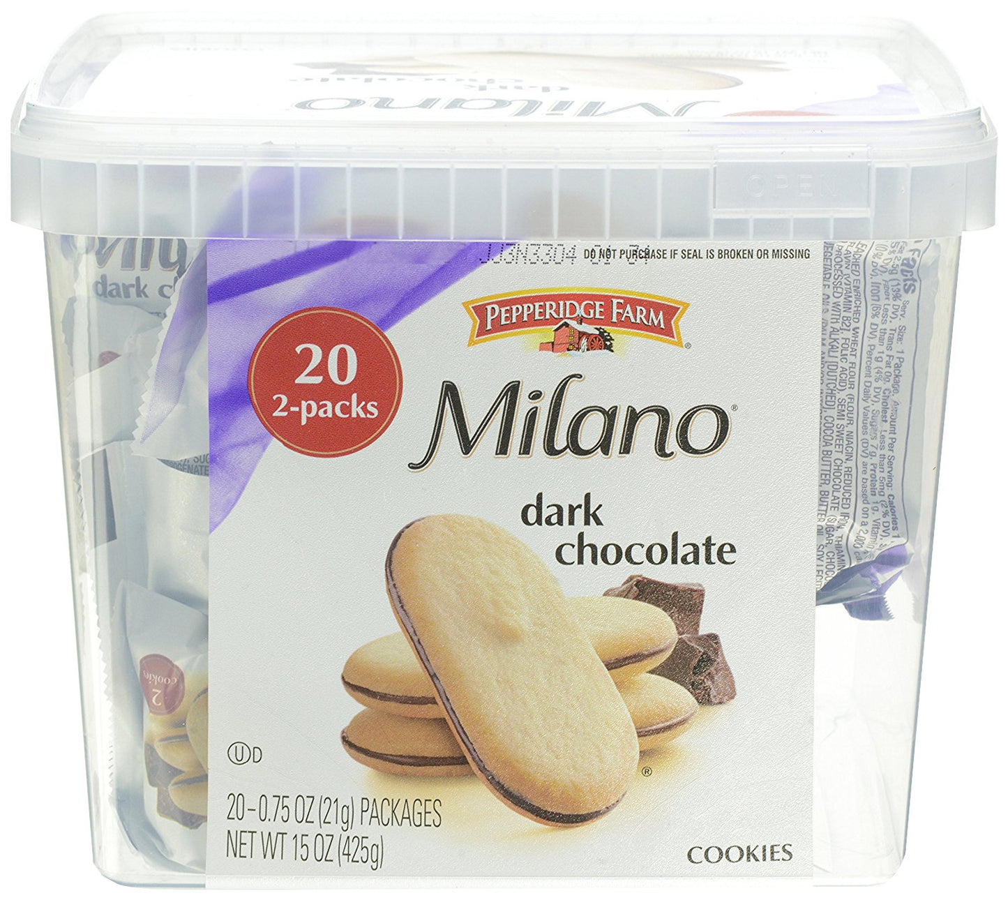 Pepperidge Farm Milano Cookies, Raspberry Chocolate, 7 oz. Bag