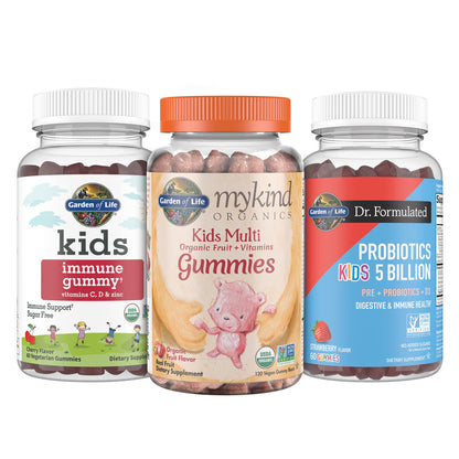 Garden of Life Organics Kids Gummy Vitamins - Fruit - Certified Organic, Non-GMO & Vegan Complete Children's Multi - B12, C & D3 - Gluten, Soy & Dairy Free, 120 Real Fruit Chew Gummies