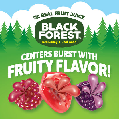 Black Forest, Juicy Burst, Fruit Flavored Snacks, Mixed Fruit Flavors, A Juicy Burst of Natural Flavors, Made with Real Fruit Juice, School Snacks, 0.8 oz 40 ct