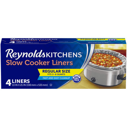 Reynolds Kitchens Slow Cooker Liners, Regular (Fits 3-8 Quarts), 6 Count