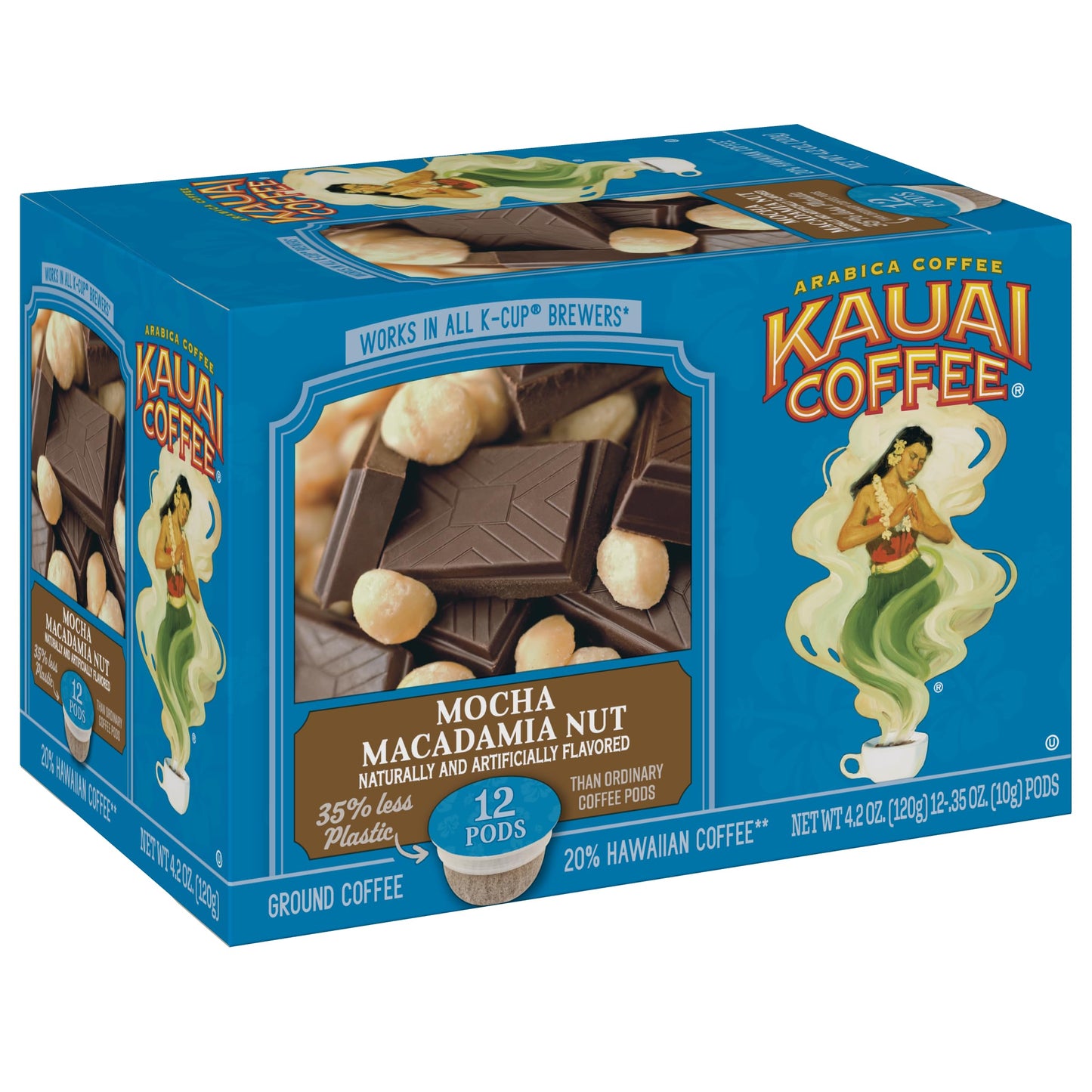 Kauai Coffee Na Pali Coast Dark Roast - Compatible with Keurig Pods K-Cup Brewers (1 Pack of 24 Single-Serve Cups)