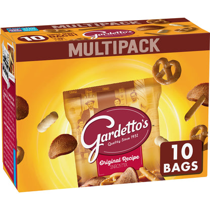 Gardetto's Snack Mix, Original Recipe, Multipack Snack Bags, 1.75 oz, 10 ct (Pack of 2)