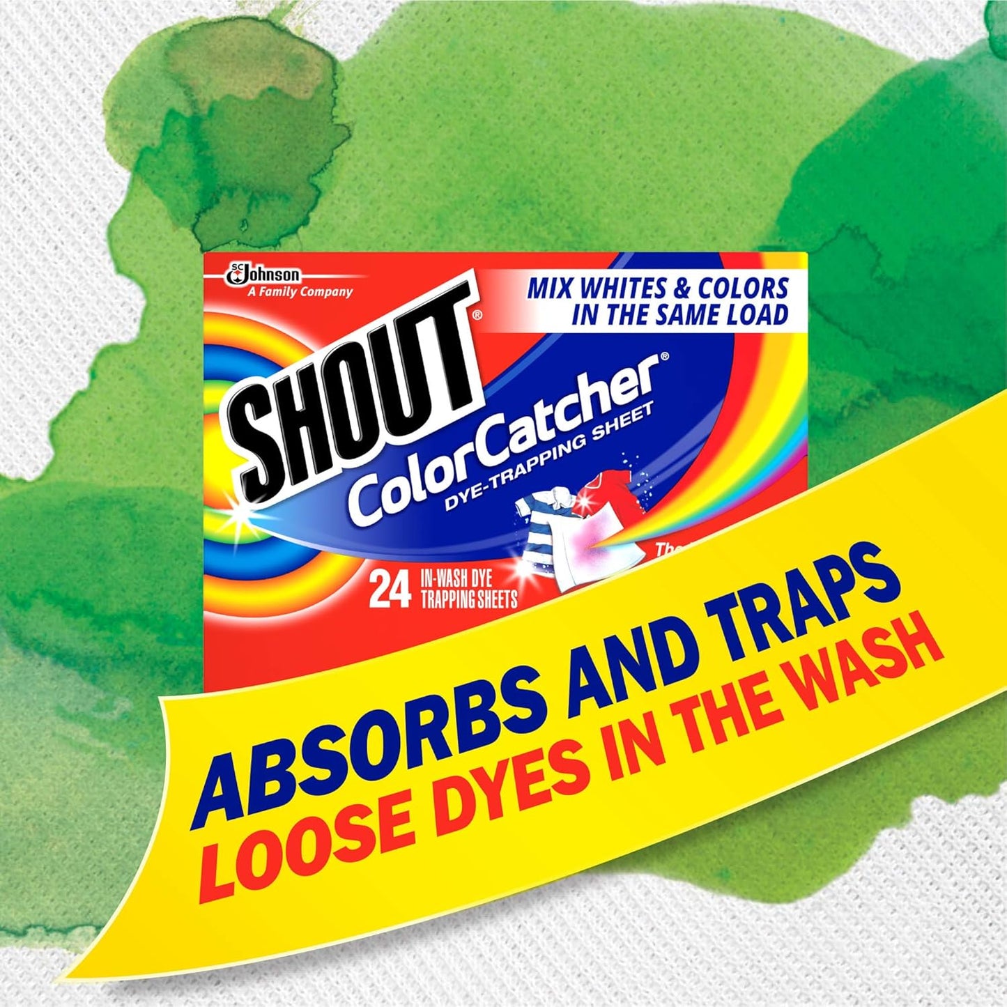 SHOUT Color Catcher, Dye-Trapping Sheets, 24 Sheets