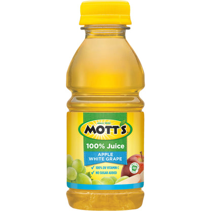 Mott's 100% Original Apple Juice, 8 Fl Oz Bottles, 24 Count (4 Packs Of 6), 2 Servings Of Fruit, 100% Fruit Juice, Gluten-free, Caffeine-free, Kosher, Contains No Artificial Colors Or Sweeteners