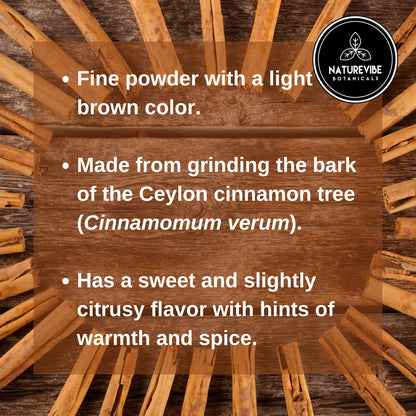 Ceylon Cinnamon Powder (1lb), Ground Premium Quality by Naturevibe Botanicals | Gluten-Free, Keto Friendly & Non-GMO (16 ounces)