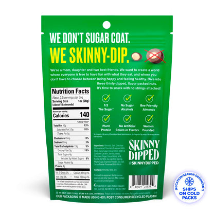 SkinnyDipped Snack Attack Minis Almond Variety Pack, Healthy Snack, Plant Protein, Gluten Free, 0.46 oz Mini Bags, Pack of 25