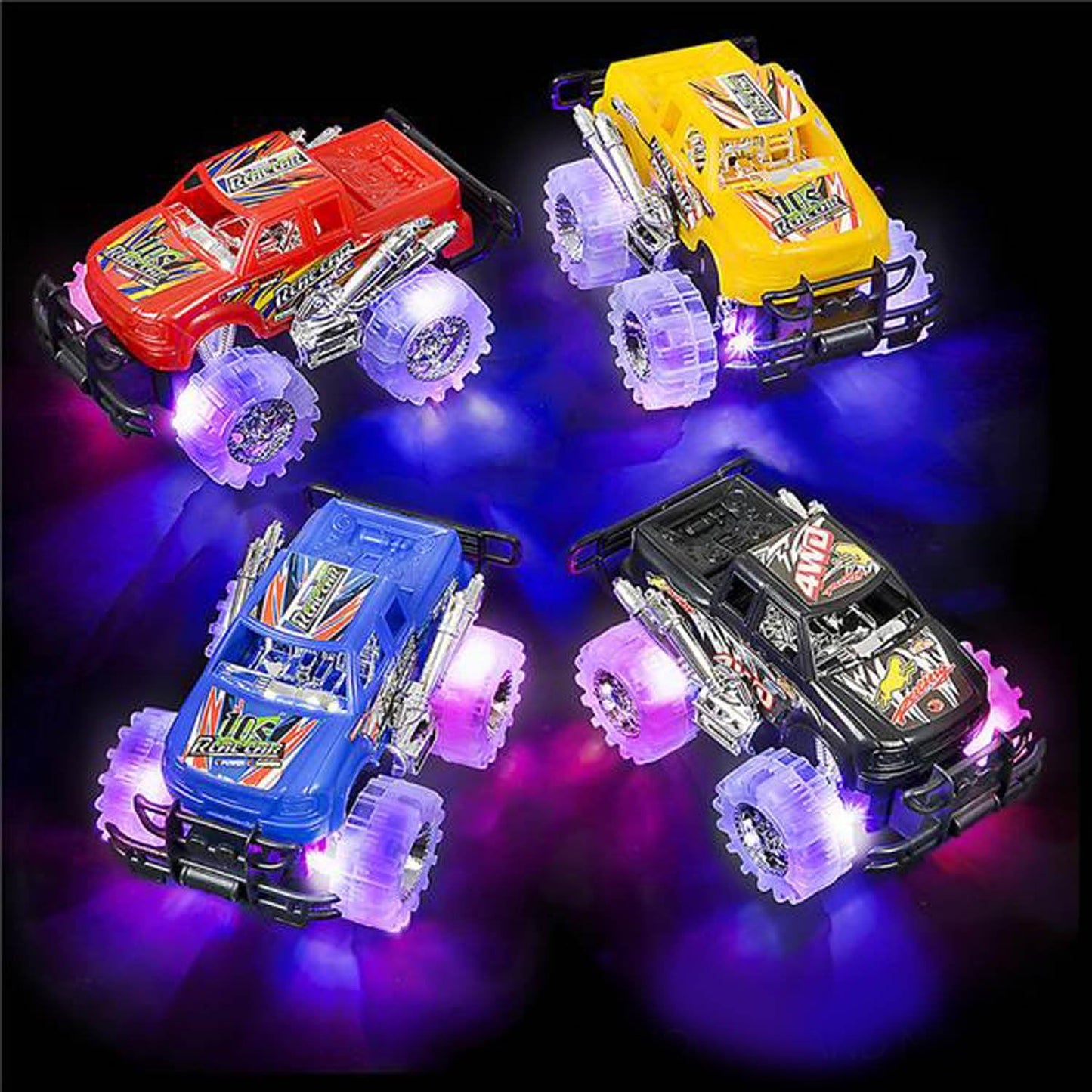 ArtCreativity Light Up Monster Trucks for Boys and Girls, Toy Truck Set of 2, Monster Trucks for Boys 3-6 Years Old, Toddler Monster Truck Toys, Light Up Trucks, Easter Gifts for Kids