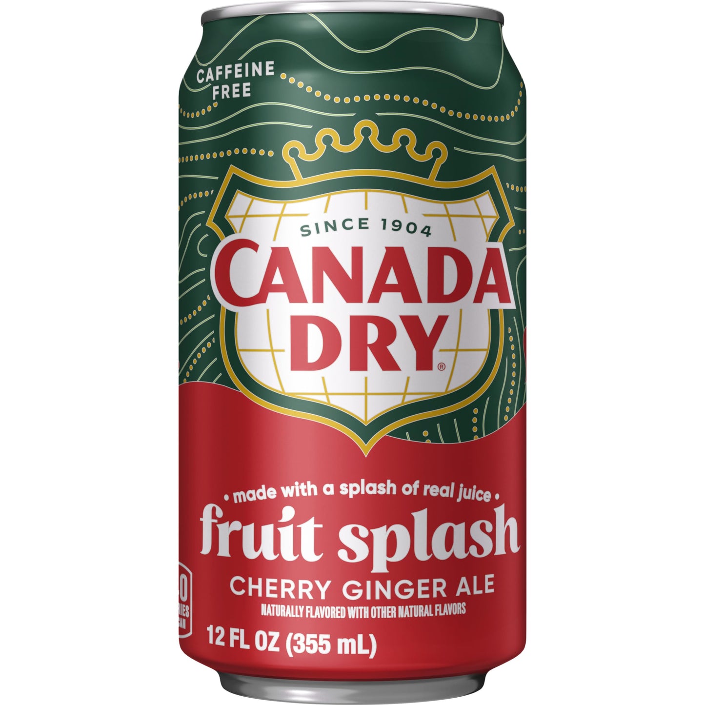 Canada Dry Fruit Splash Cherry Ginger Ale Zero Sugar Soda, 12 fl oz cans, 12 pack