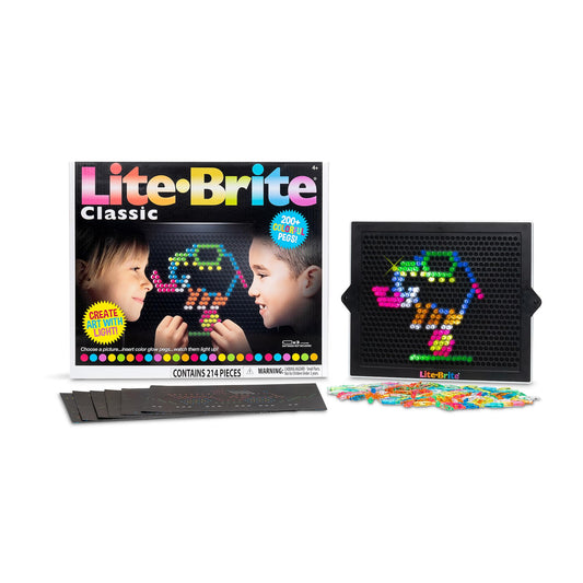 Lite Brite Classic, Favorite Retro Toy - Create Art with Light, STEM, Educational Learning, Holiday, Birthday, Gift, Boys, Kid, Toddler, Girls Age 4+