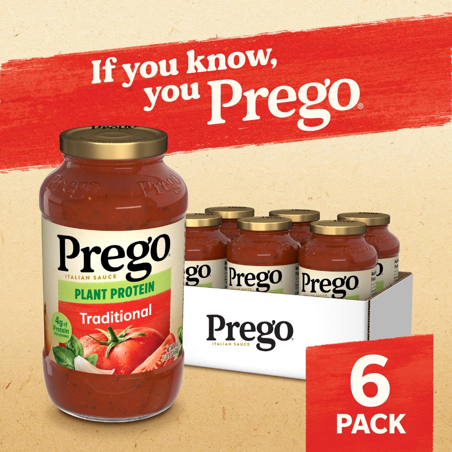 Prego Chunky Tomato with Garlic and Onion Pasta Sauce, 24 Oz Jar