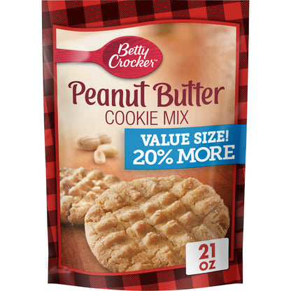 Betty Crocker Peanut Butter Cookie Mix, Makes twelve (12) 2-inch Cookies, 7.2 oz.