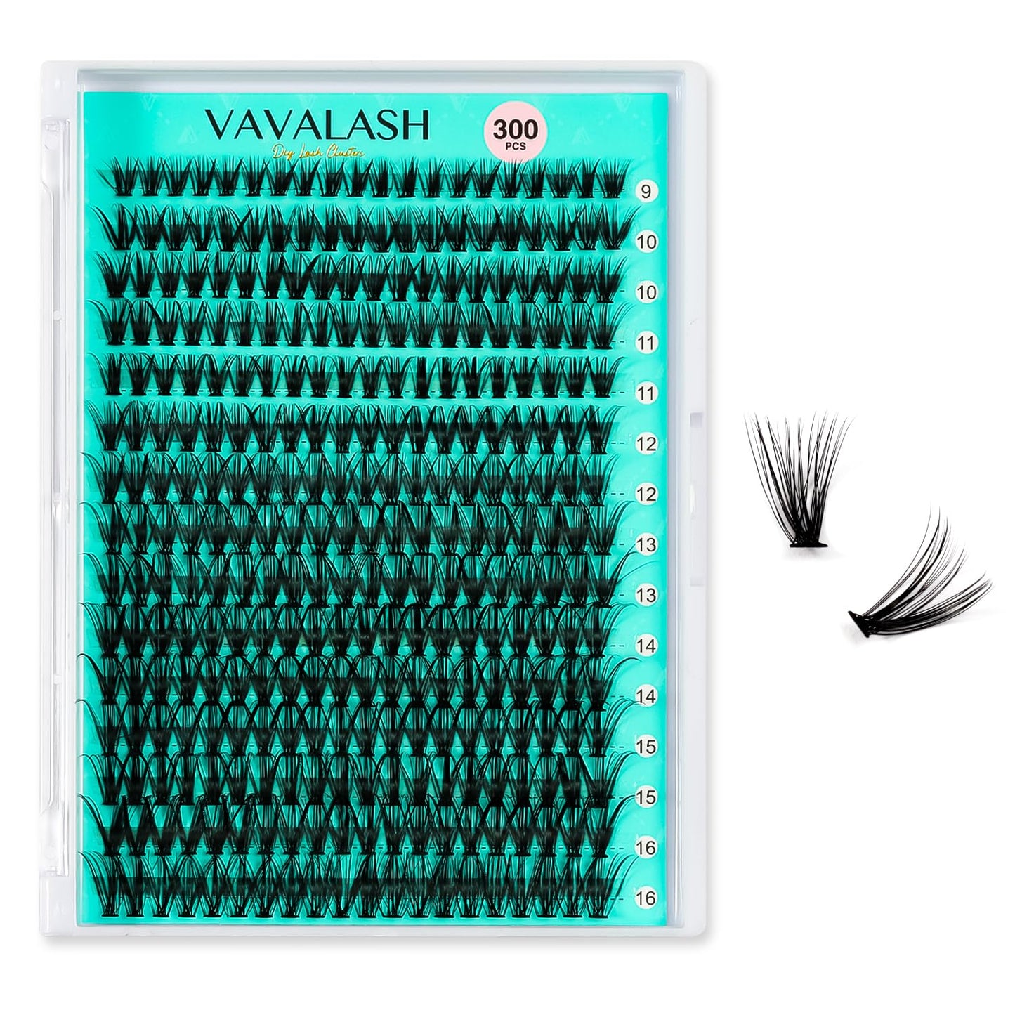 VAVALASH DIY Lash Extension Kit 280 Clusters Individual Lashes Kit 30D 40D 0.07D-10-16mm Lash Clusters, Lash Bond and Seal, Lash Tweezer for DIY Eyelash Extension at Home（Kit-30D+40D-0.07D-10-16MIX）