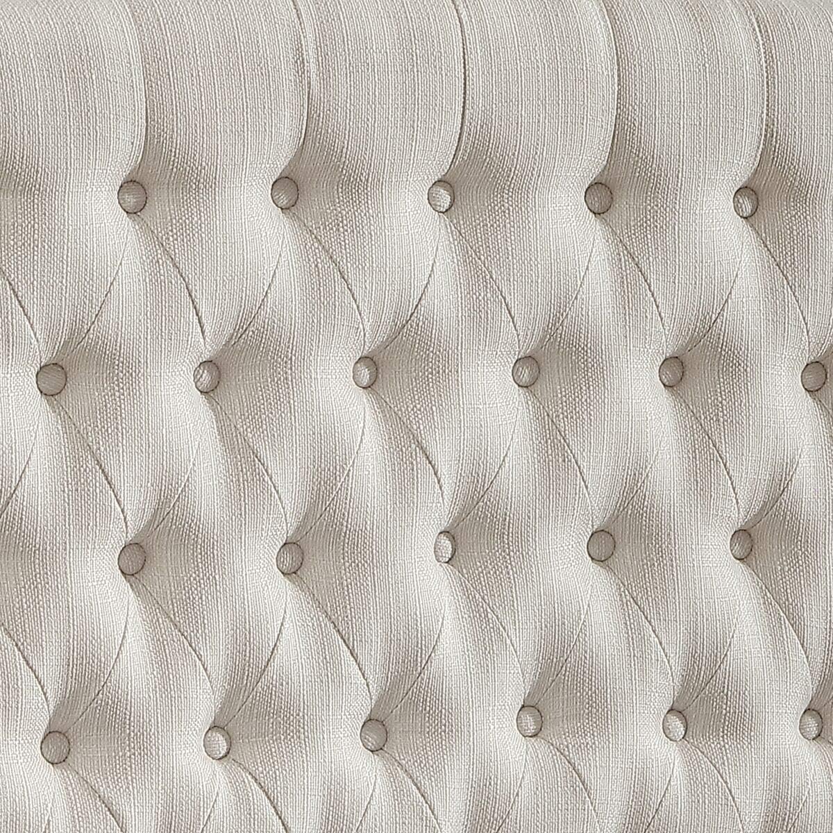 24KF Linen Upholstered Tufted Button Queen Headboard and Comfortable Fashional Padded Queen/Full Size headboard-Ivory