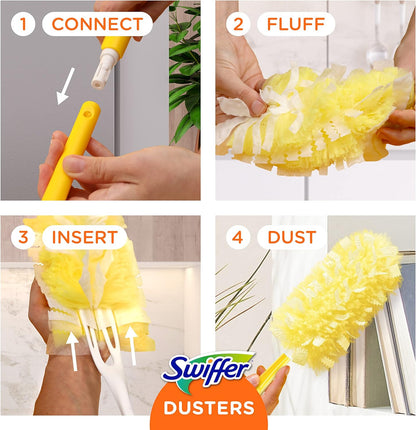 Swiffer Dusters Heavy Duty Multi-Surface Duster Refills for Cleaning, Unscented, 11 Count