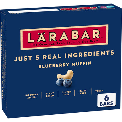 Larabar Bluberry Muffin, Gluten Free Vegan Fruit & Nut Bar, 16 Ct