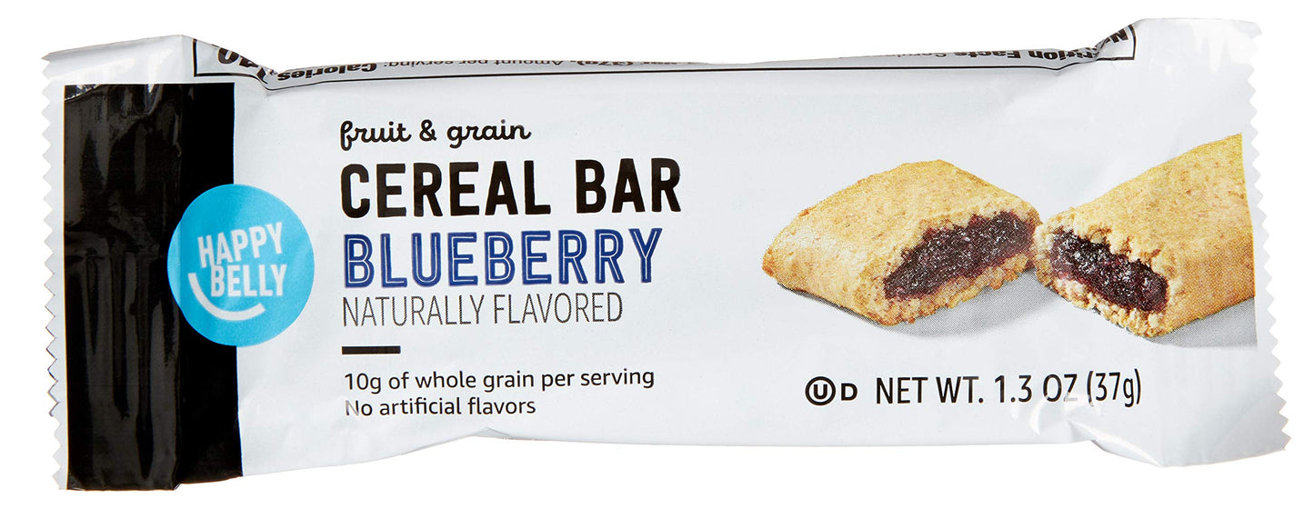 Amazon Brand - Happy Belly Fruit & Grain Cereal Bars, Strawberry , 1.03 Oz, 8 Count (Pack of 1)