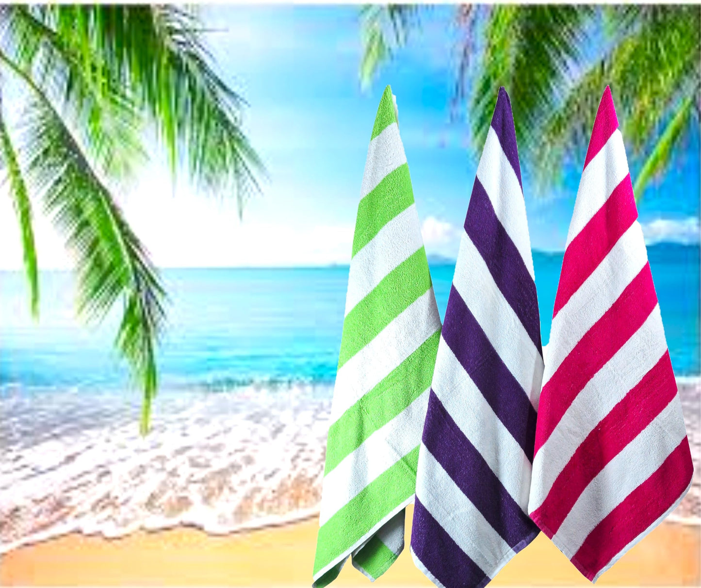 BolBom*S Cotton Beach Towels- Hammam Classic Pool Towel 30 x 60 Inches Oversized Soft Beach Towels for Adults - Luxury Beach Bath Towels - Summer Gifts Beach Accessories - Pack of 6