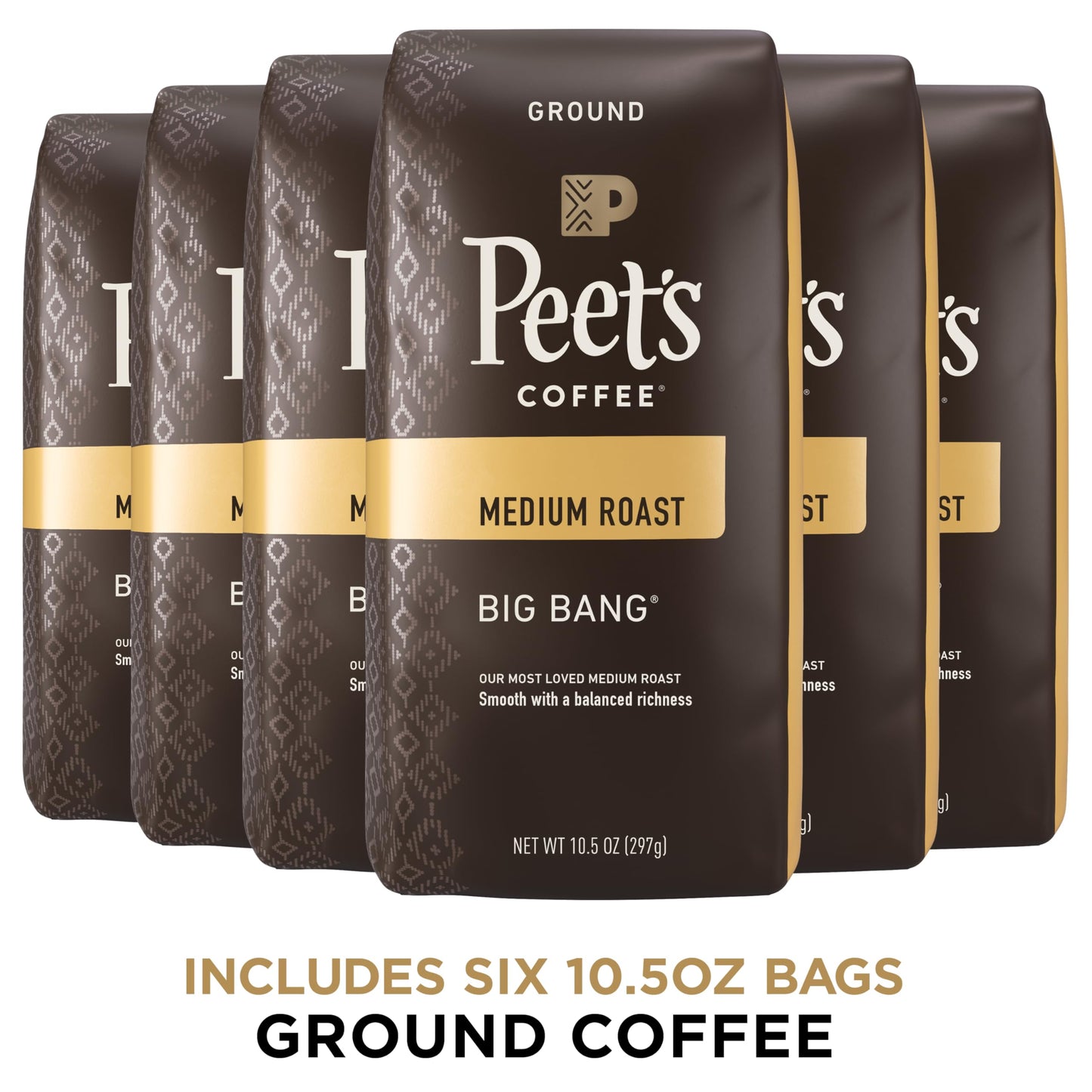 Peet's Coffee Major Dickason's Blend, Dark Roast Ground Coffee, 20 oz